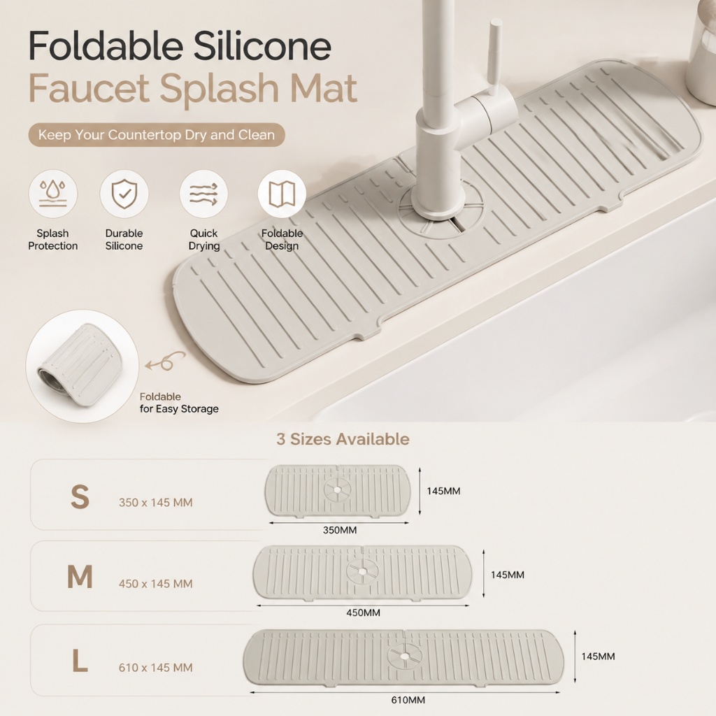 Silicone Faucet Mat Sink Splas - đánh giá và giá Silicone Tap Washer
