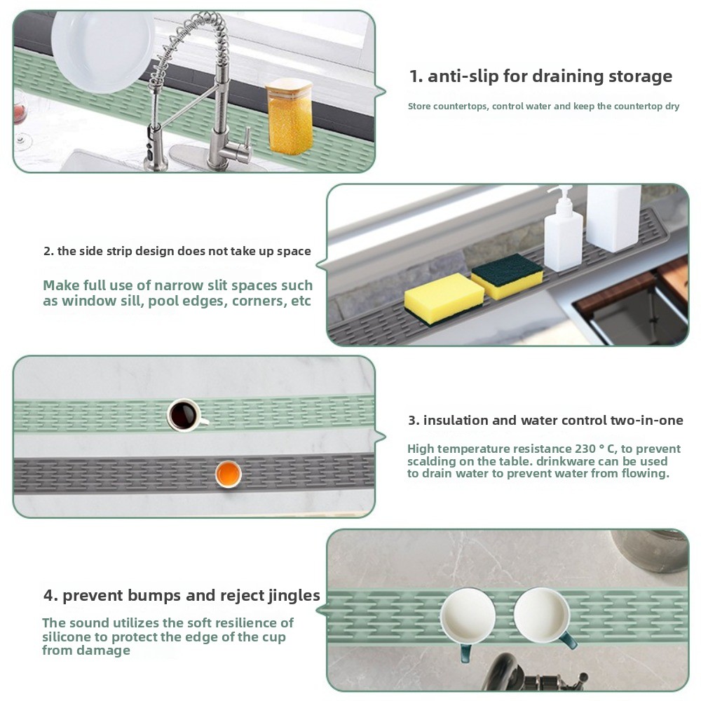 Non-slip Silicone Drainage Mat - đánh giá và giá Silicone Tap Washer