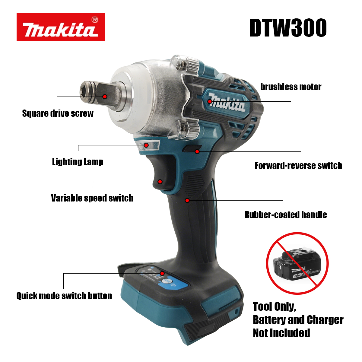 Makita DTW300 Brushless Cordle - đánh giá và giá Makita Drill Dtw300